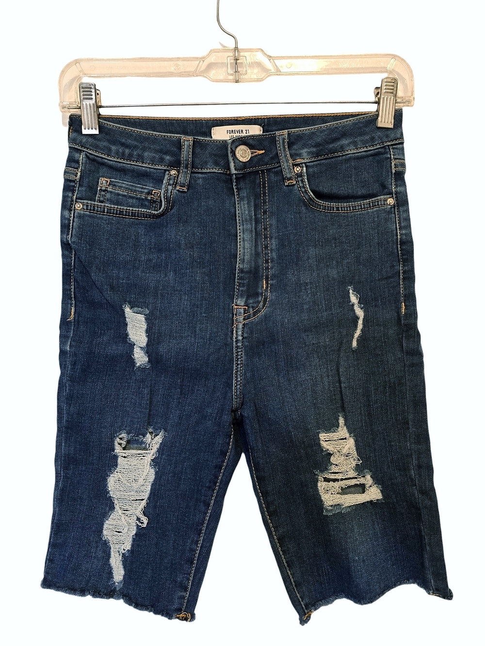 Forever 21 - 9" Distressed Jean Shorts